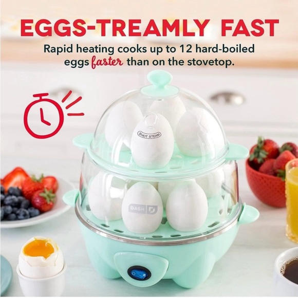 DASH Deluxe Rapid Egg Cooker for Hard Boiled,‎ Poached, Scrambled Eggs, Omelets - Picture 4 of 8